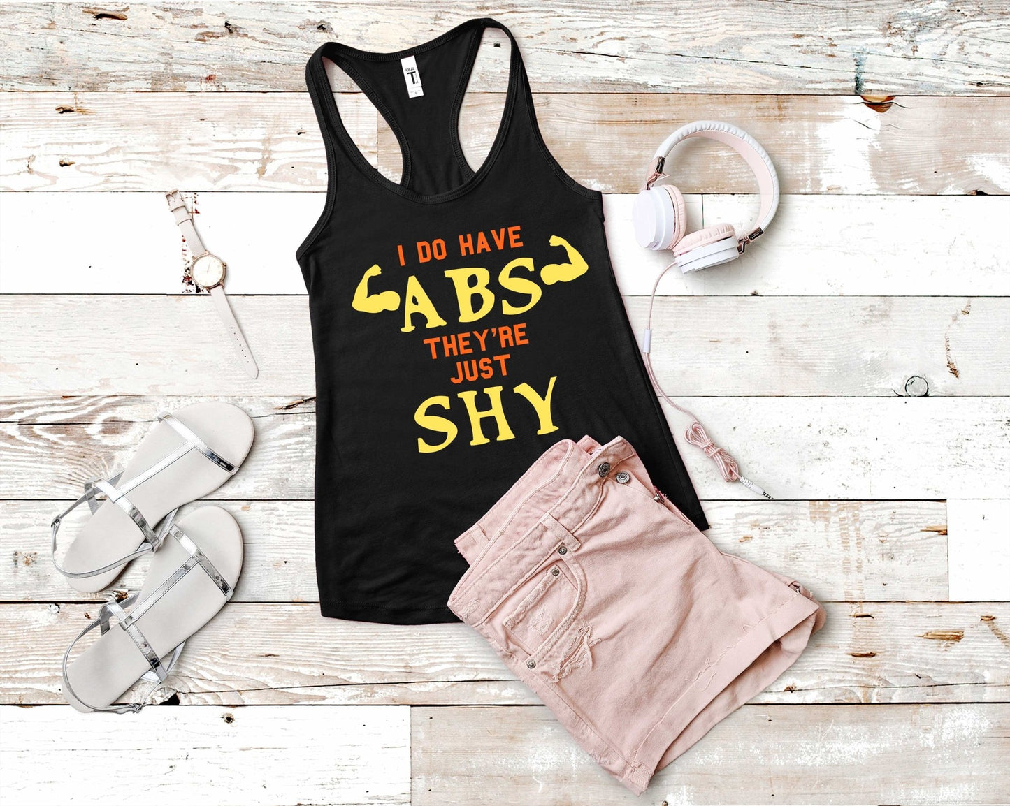 I do have Abs They’re Just Shy, Workout Humor - Gone Coastal Creations - Shirts