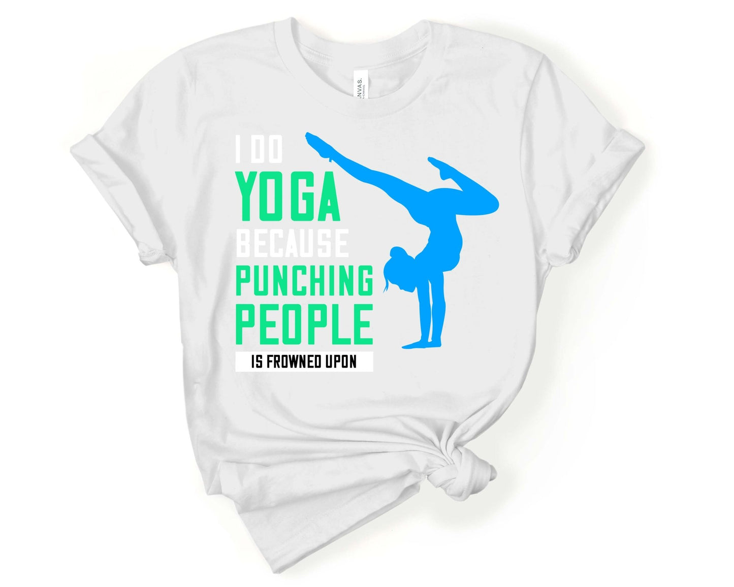 I Do Yoga - Punching People is Bad | Yoga Lovers Shirt - Gone Coastal Creations - Shirts