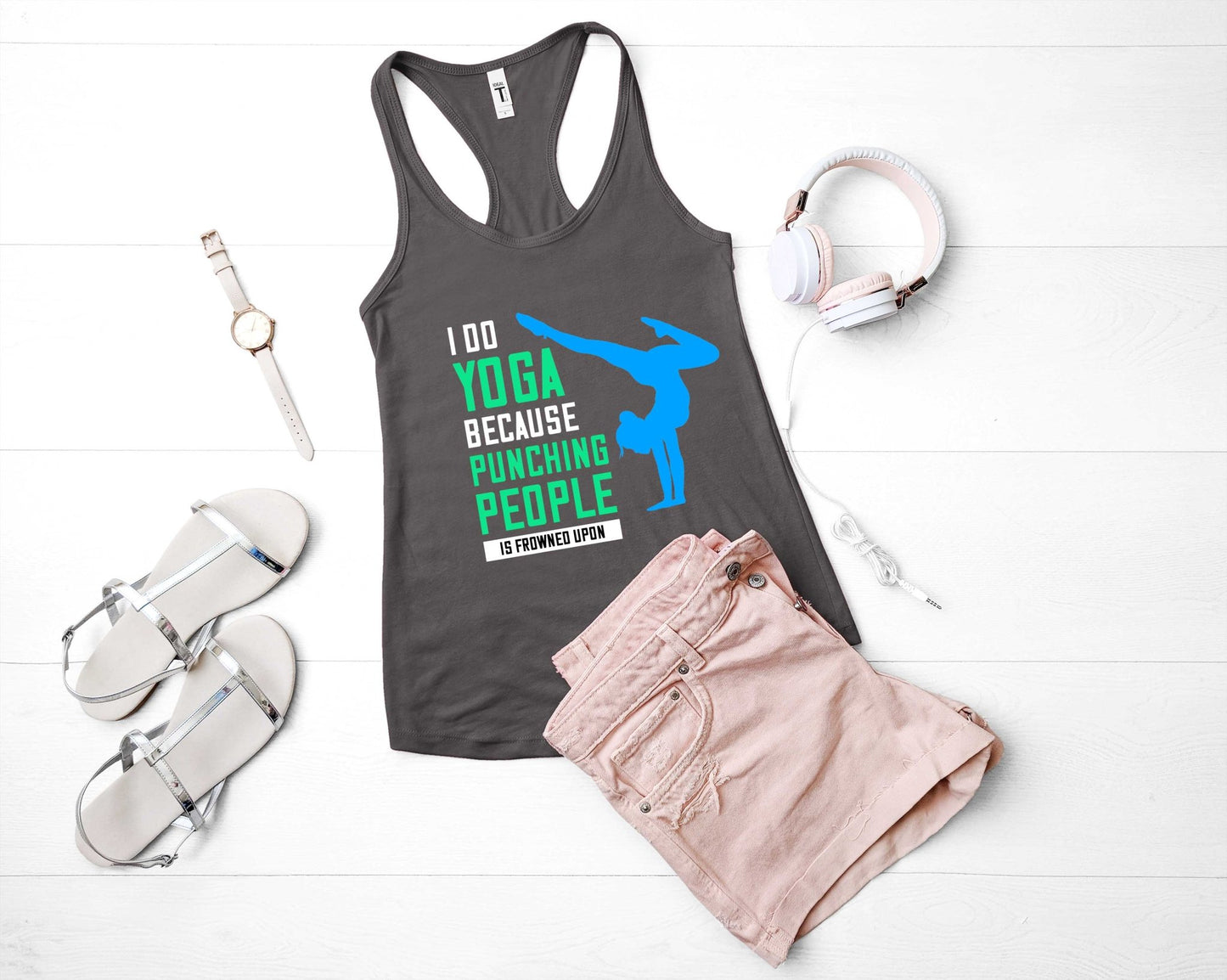 I Do Yoga - Punching People is Bad | Yoga Lovers Shirt - Gone Coastal Creations - Shirts