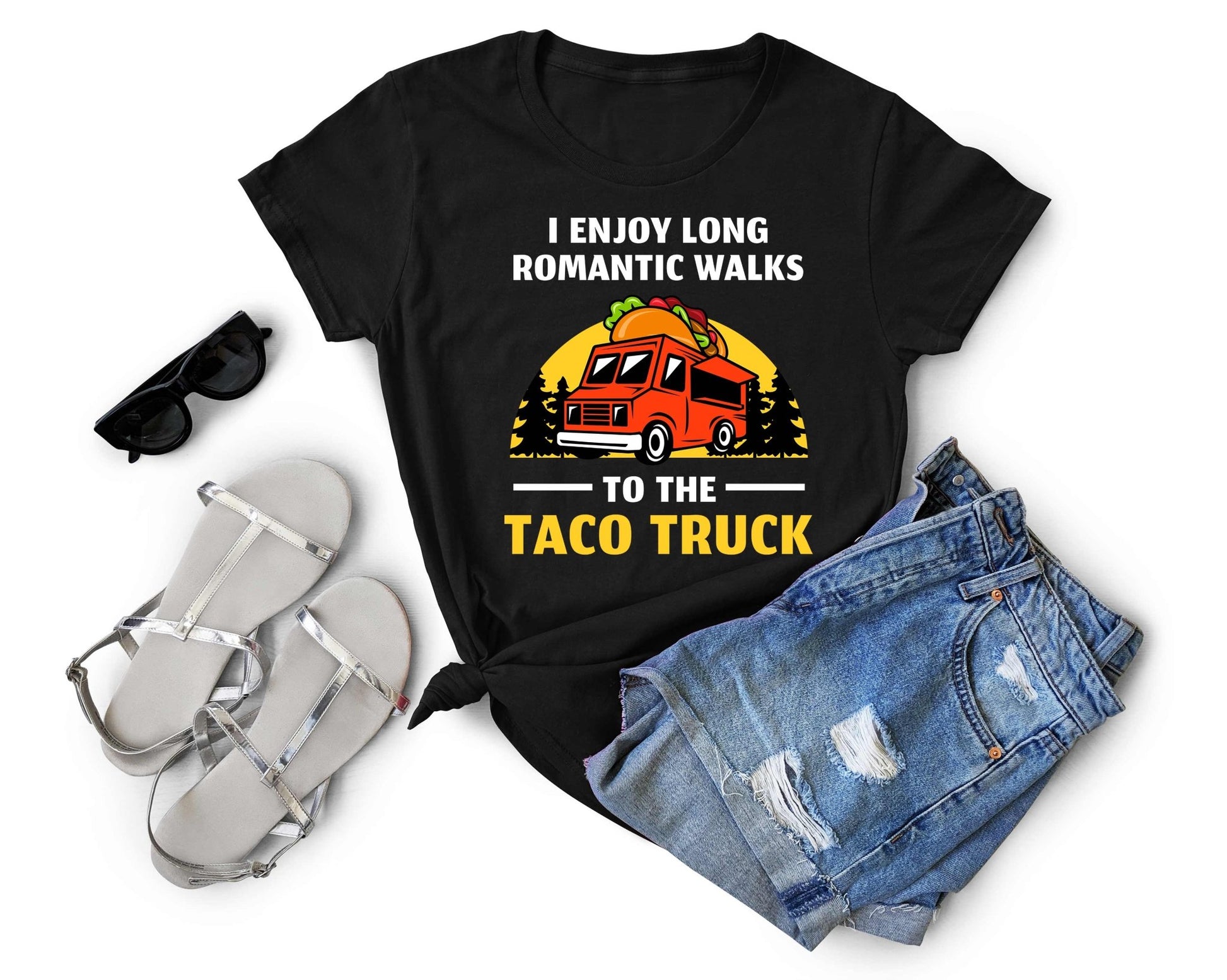 I Enjoy Long Walks to the Taco Truck | Taco Lover Shirt - Gone Coastal Creations - Shirts