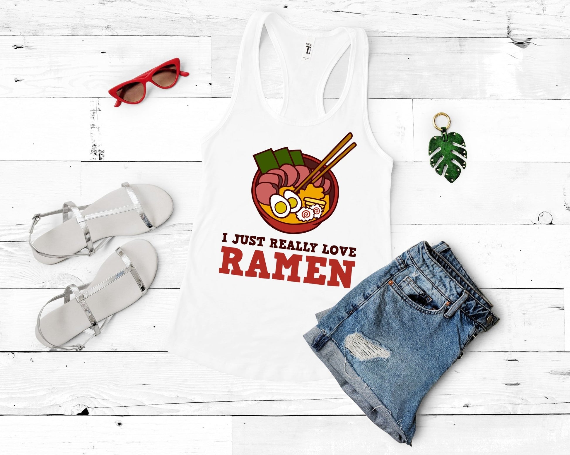 I Just Really Love Ramen Shirt for Foodie | Stocking Stuffer for College Student - Gone Coastal Creations - Shirts