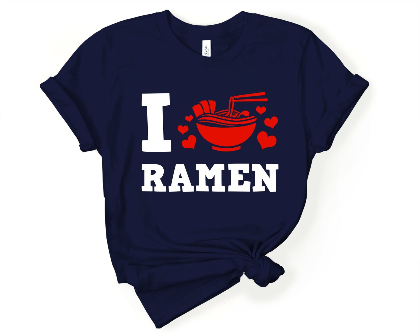 I Love Ramen Shirt for Foodie | Stocking Stuffer for College Student - Gone Coastal Creations - Shirts