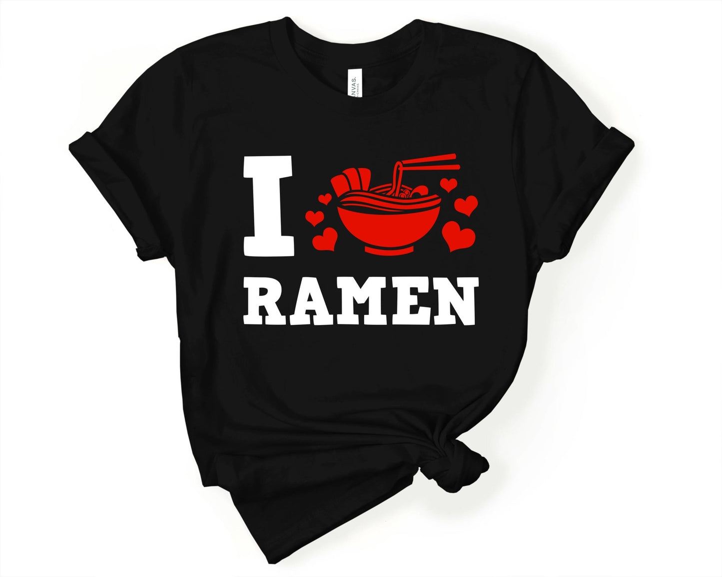 I Love Ramen Shirt for Foodie | Stocking Stuffer for College Student - Gone Coastal Creations - Shirts