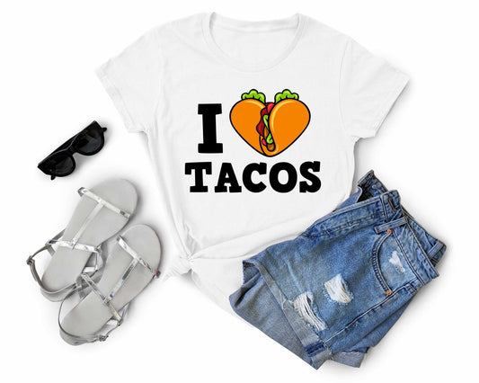 I Love Tacos | Taco Lover Shirt - Gone Coastal Creations - Shirts