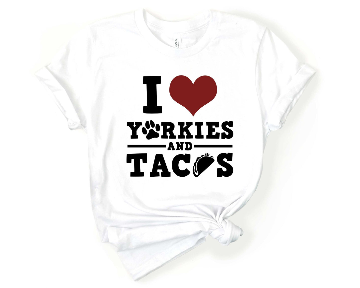 I Love Yorkies and Tacos | Taco Lover Shirt - Gone Coastal Creations - Shirts