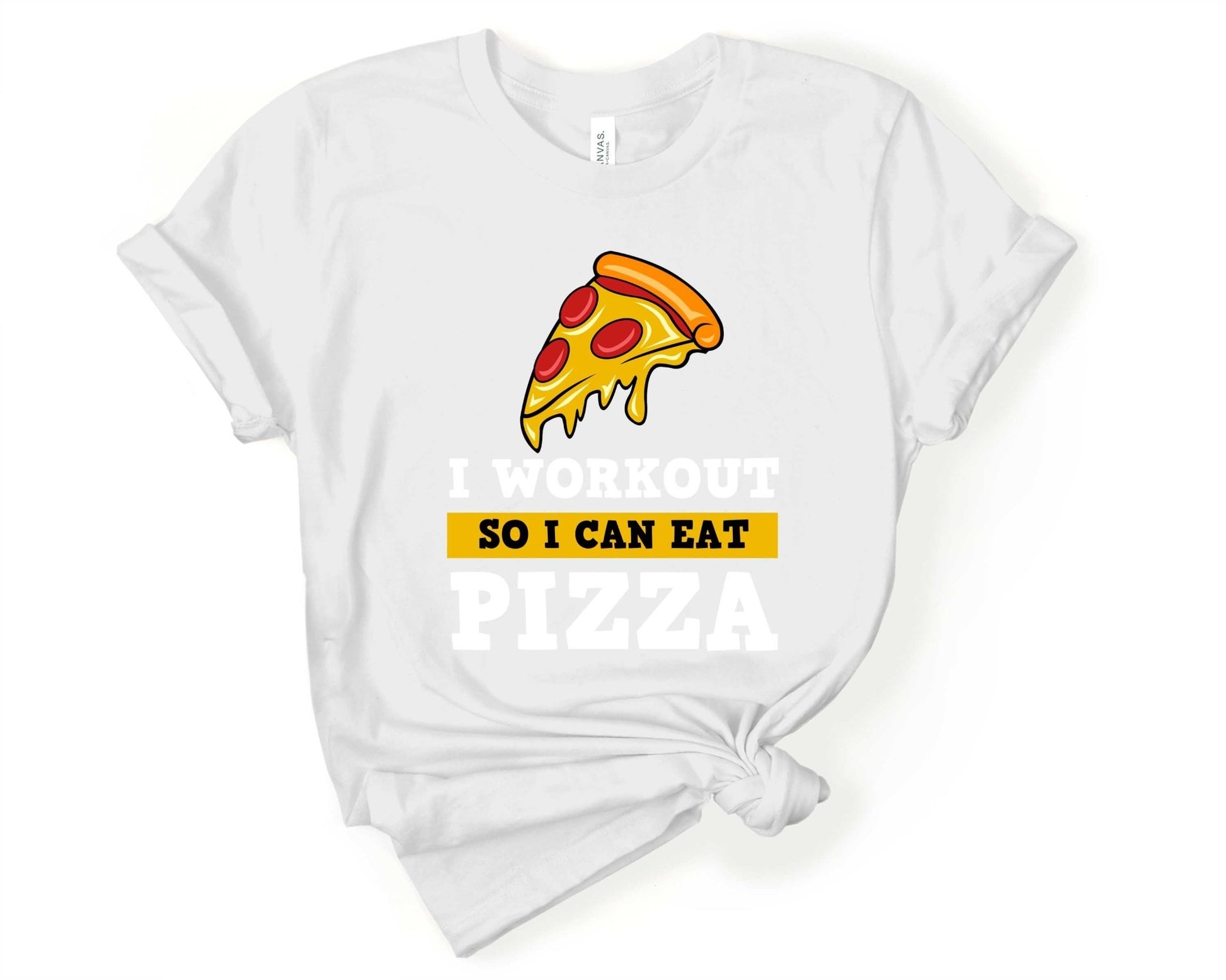 I Workout so I can Eat Pizza, Workout Sarcasm - Gone Coastal Creations - Shirts