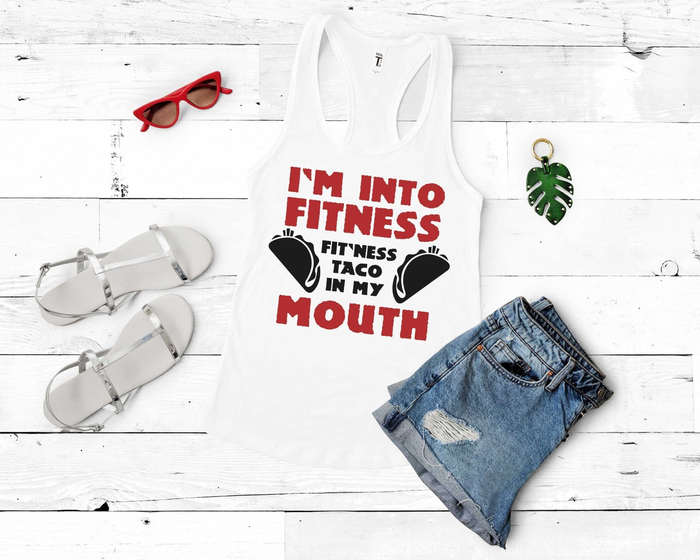 Im into Fitness Fit-Ness Taco in My Mouth, Workout Humor - Gone Coastal Creations - Shirts