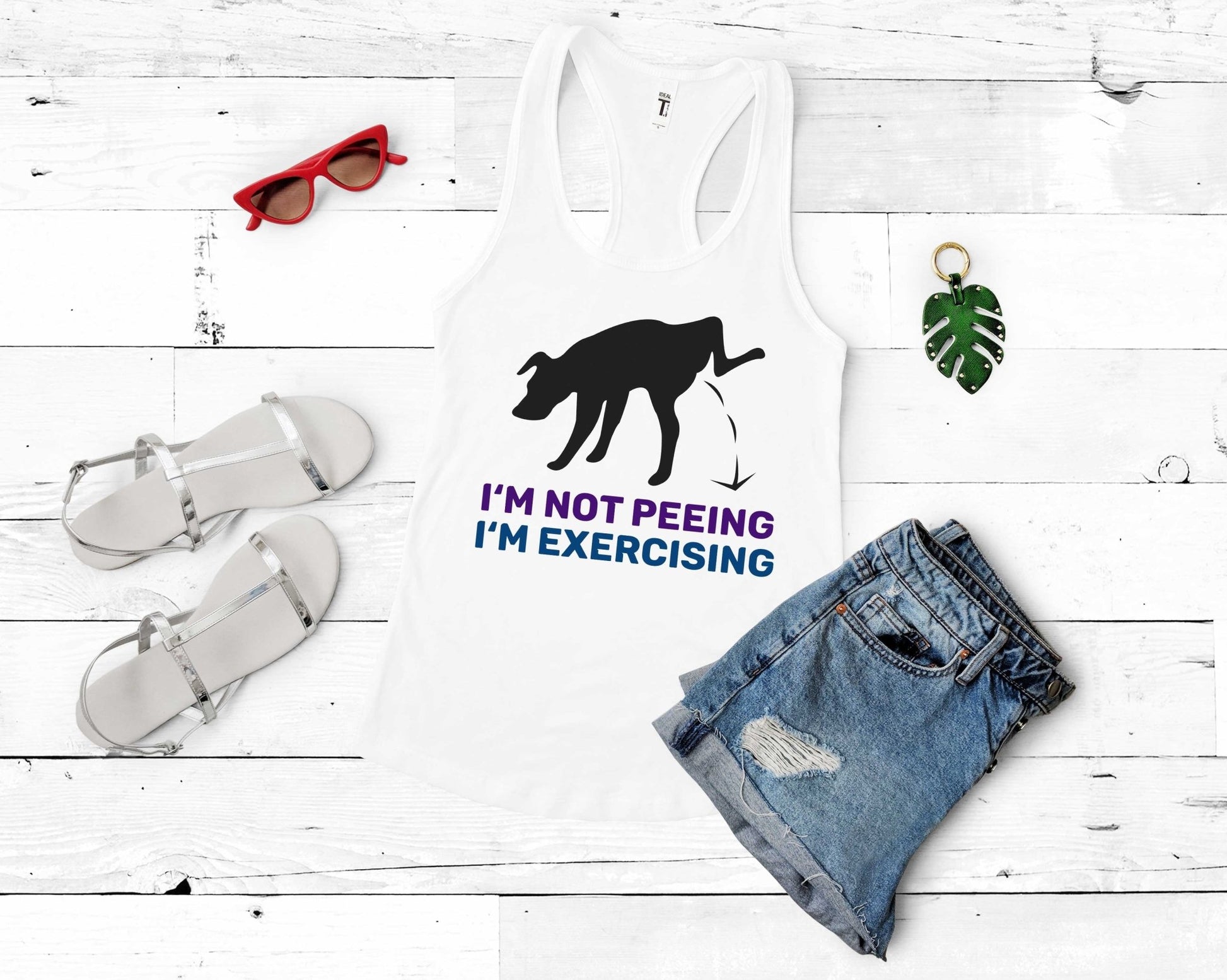 Im not Peeing, Im Exercising, Workout Sarcasm - Gone Coastal Creations - Shirts