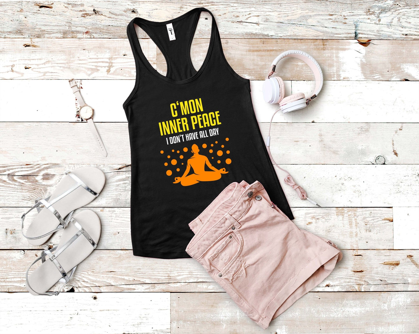 Inner Peace Yoga Shirt | Funny Meditation Shirt - Gone Coastal Creations - Shirts