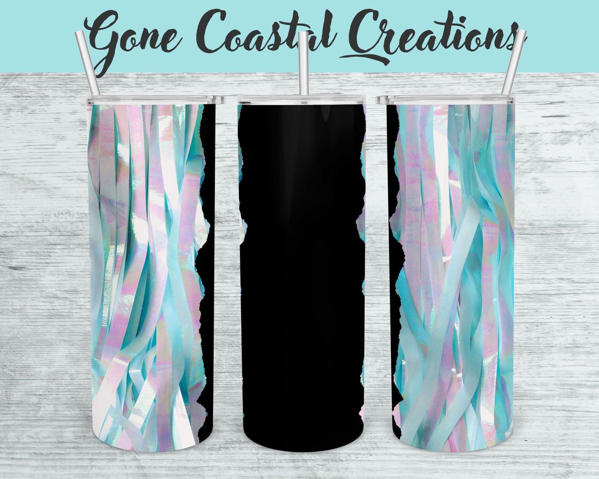 Iridescent Geode Patterned Tumbler - a unique gift this holiday - Gone Coastal Creations - Mugs & Tumblers