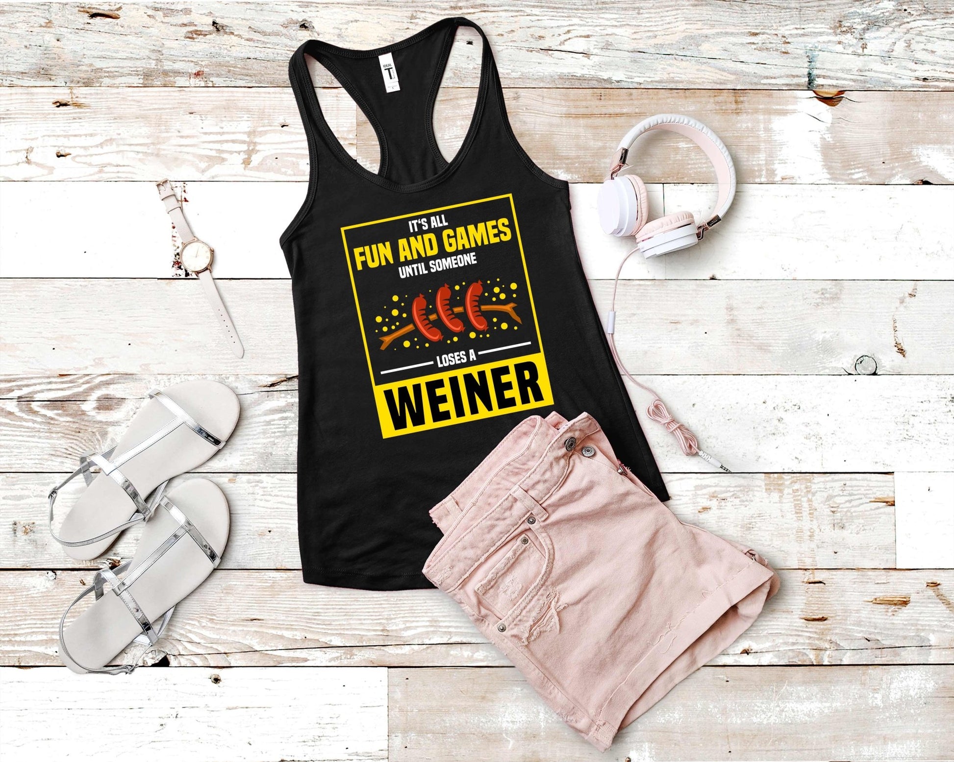 Its all fun and games until someone loses a Weiner | Funny Camping Shirts for the Outdoor Adventurer - Gone Coastal Creations - shirts