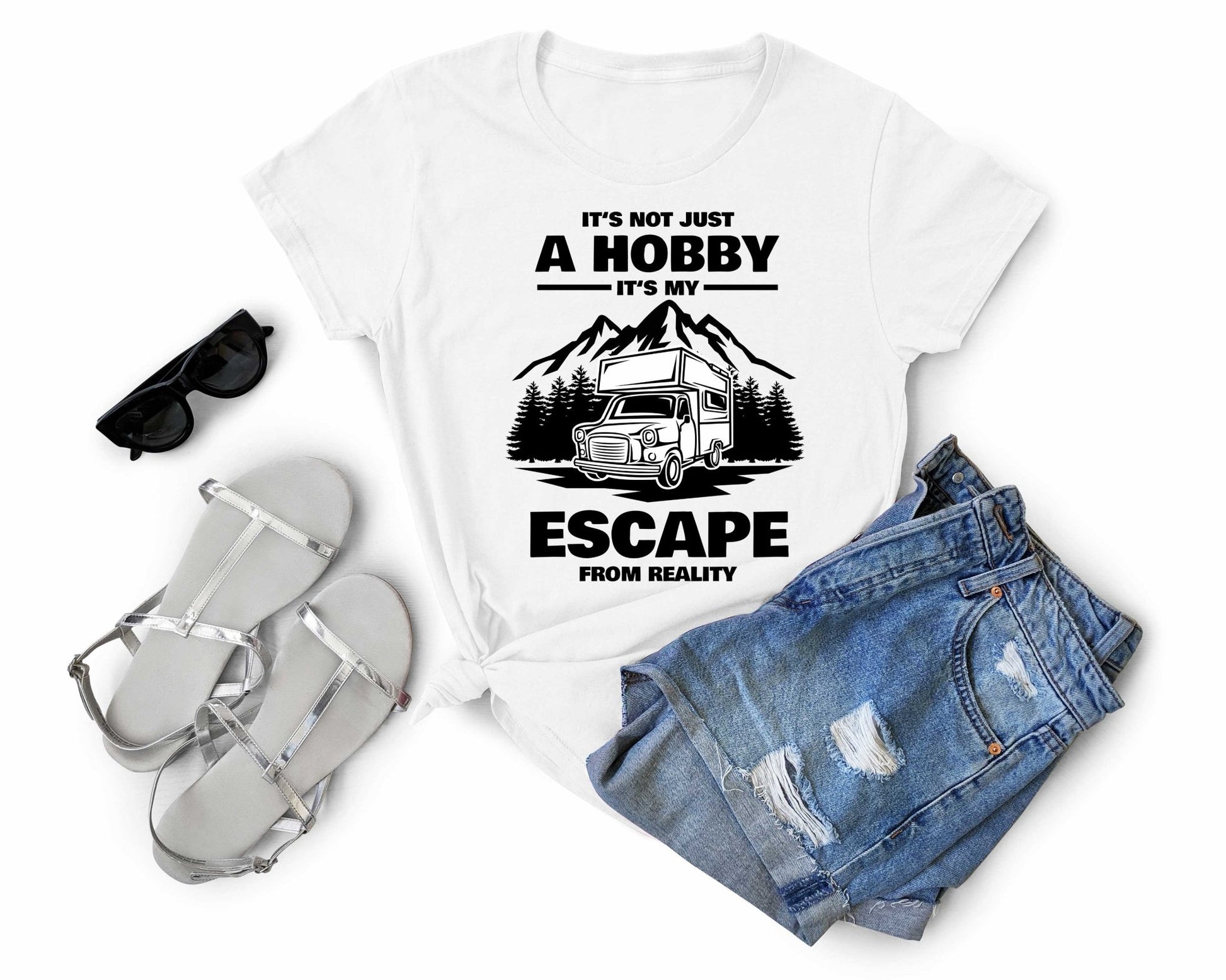 Its not just a hobby its my escape from reality | Funny Camping Shirts for the Outdoor Adventurer - Gone Coastal Creations - shirts