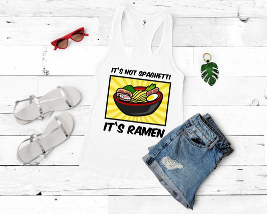 Its Not Spaghetti Its Ramen Shirt for Foodie | Stocking Stuffer for College Student - Gone Coastal Creations - Shirts