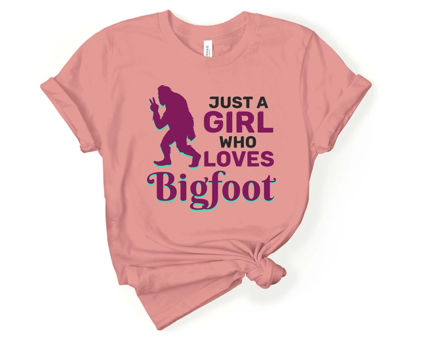 Just a Girl who Loves Bigfoot Shirt - Gone Coastal Creations - Shirts