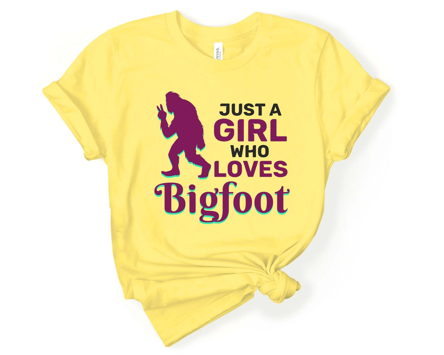 Just a Girl who Loves Bigfoot Shirt - Gone Coastal Creations - Shirts