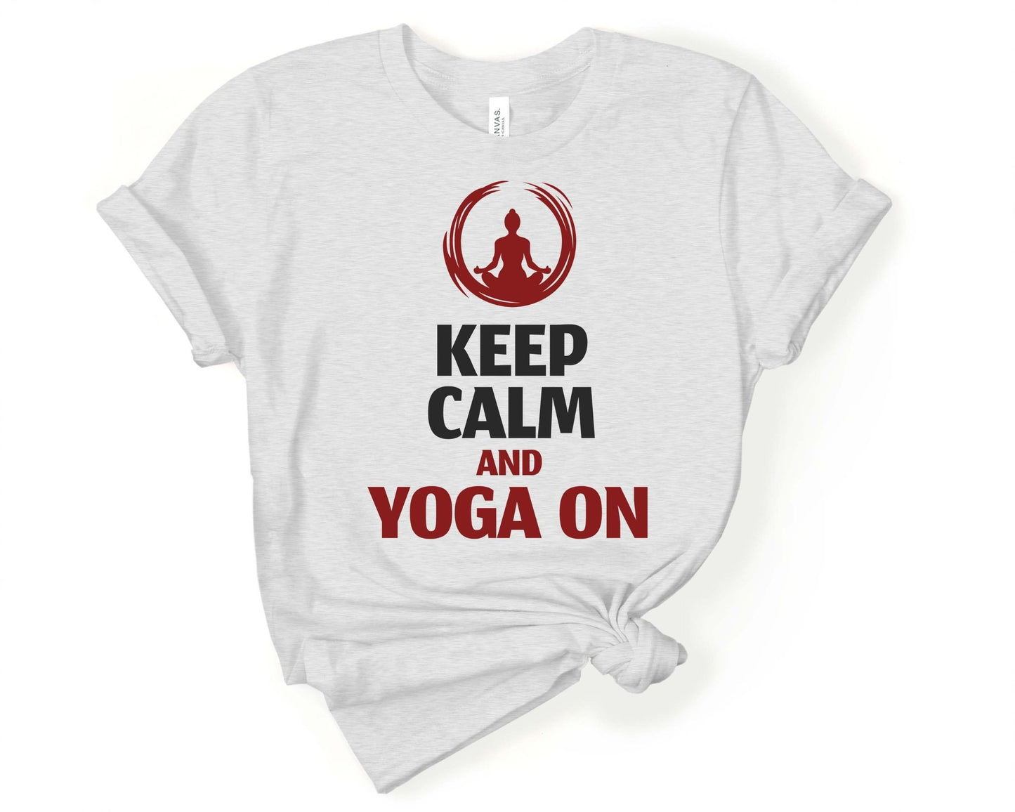 Keep Calm and Yoga On | Inspirational Yoga Shirt - Gone Coastal Creations - Shirts