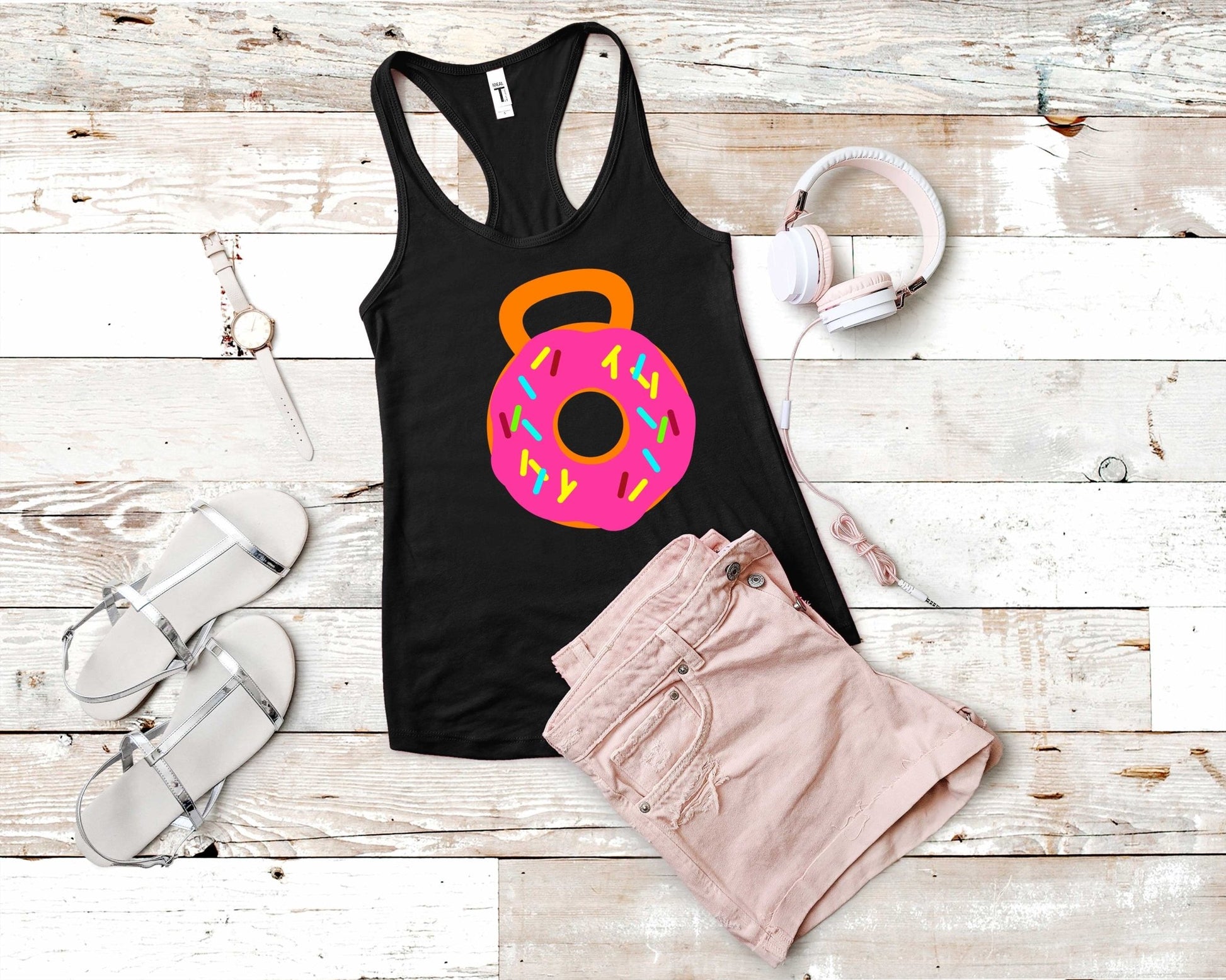 Kettlebell Donut, Workout Humor - Gone Coastal Creations - Shirts