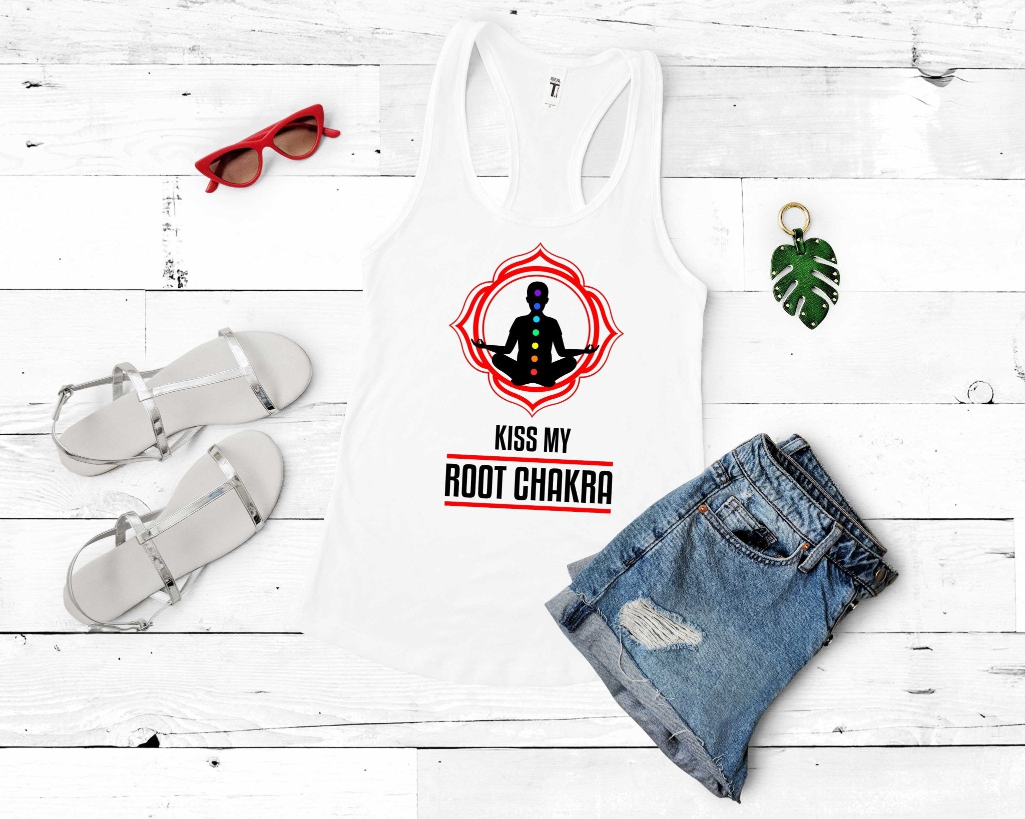 Kiss My Root Chakra Funny Yoga Shirt Gone Coastal Creations