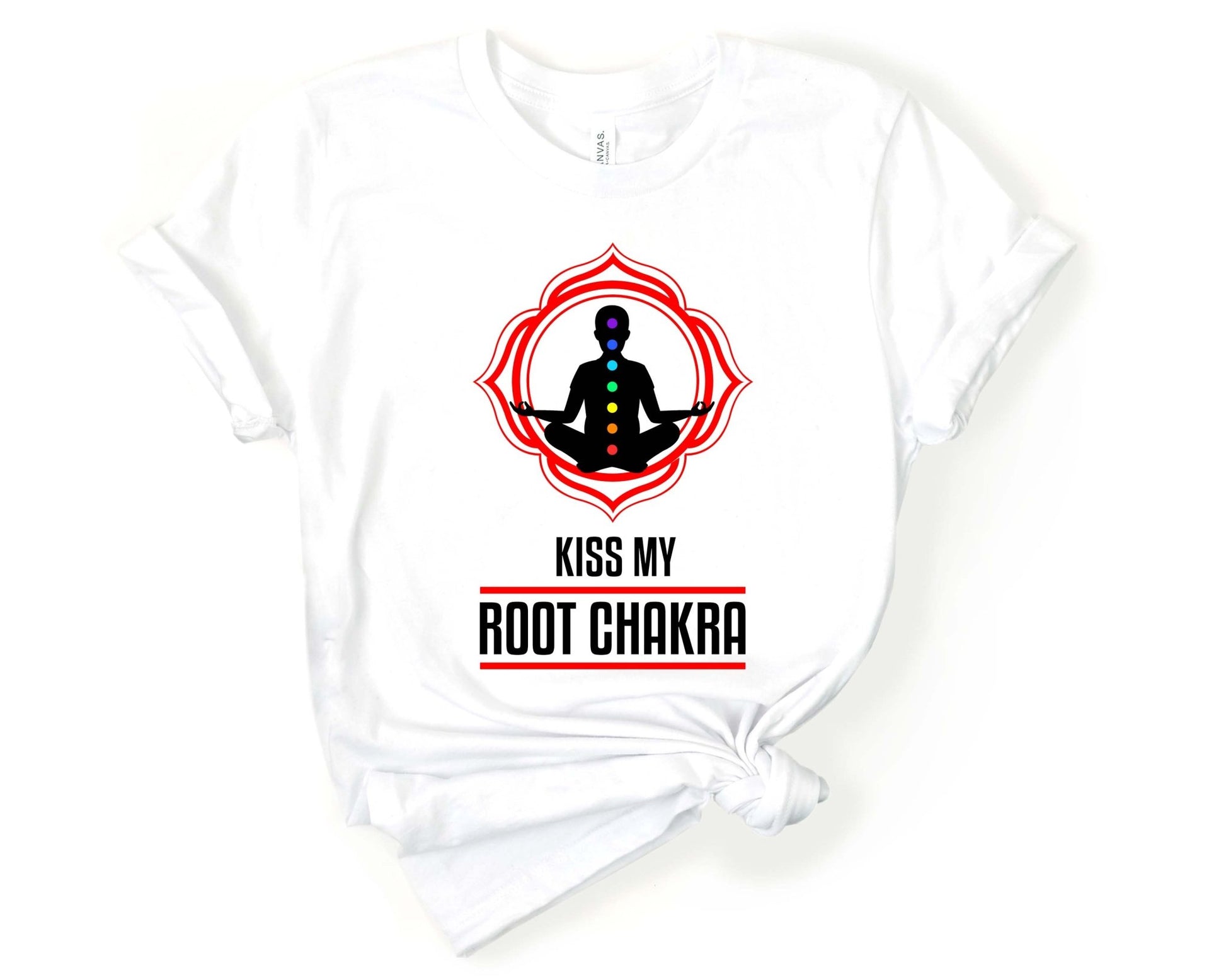 Kiss My Root Chakra | Funny Yoga Shirt - Gone Coastal Creations - Shirts