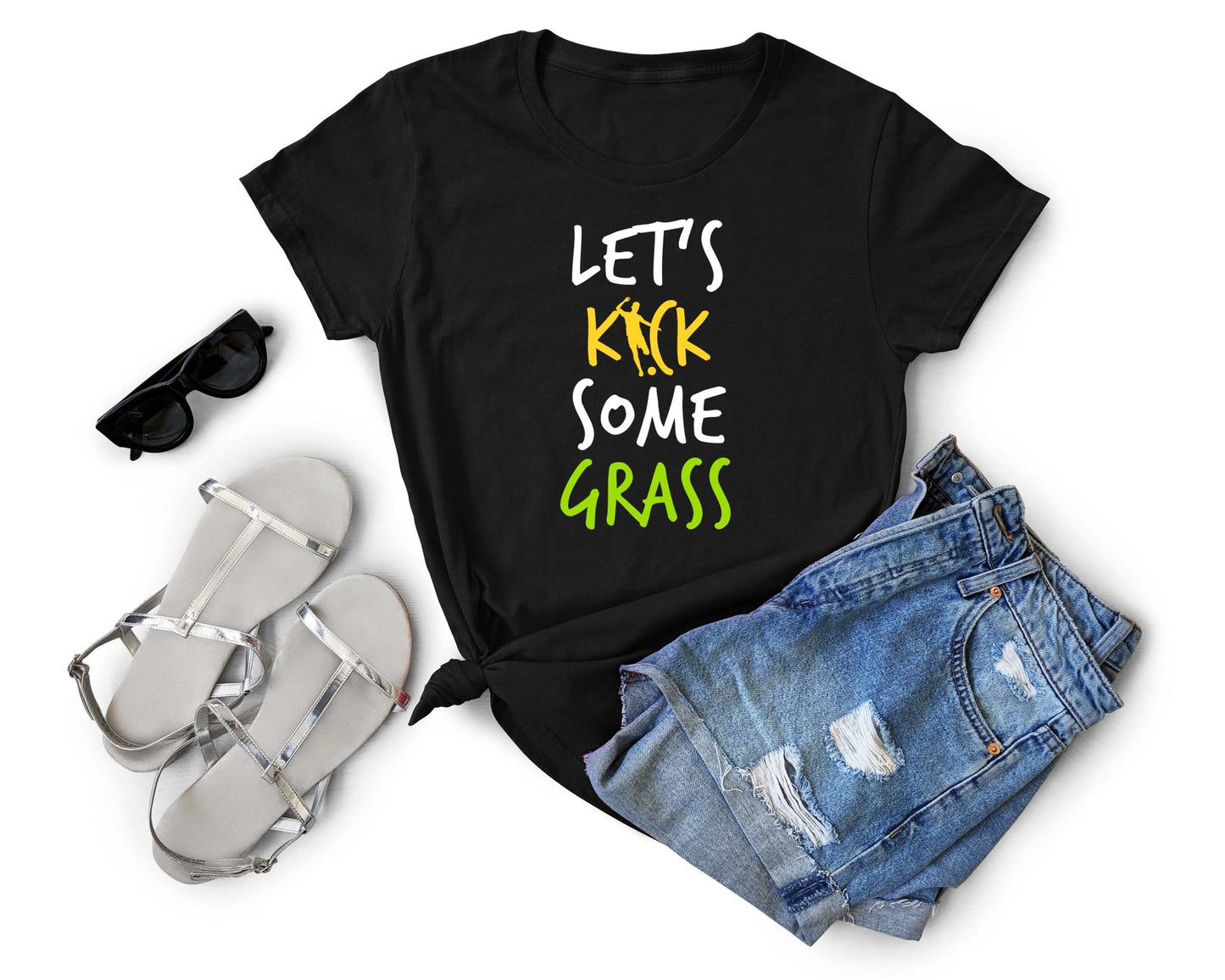 Let's Kick Some Grass, Soccer is Life - Gone Coastal Creations - Shirts