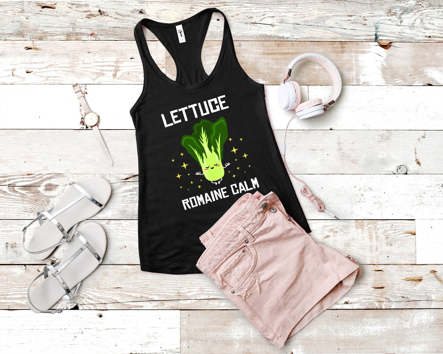 Lettuce Romain Calm Yoga Shirt | Stocking Stuffer for CoWorker - Gone Coastal Creations - Shirts