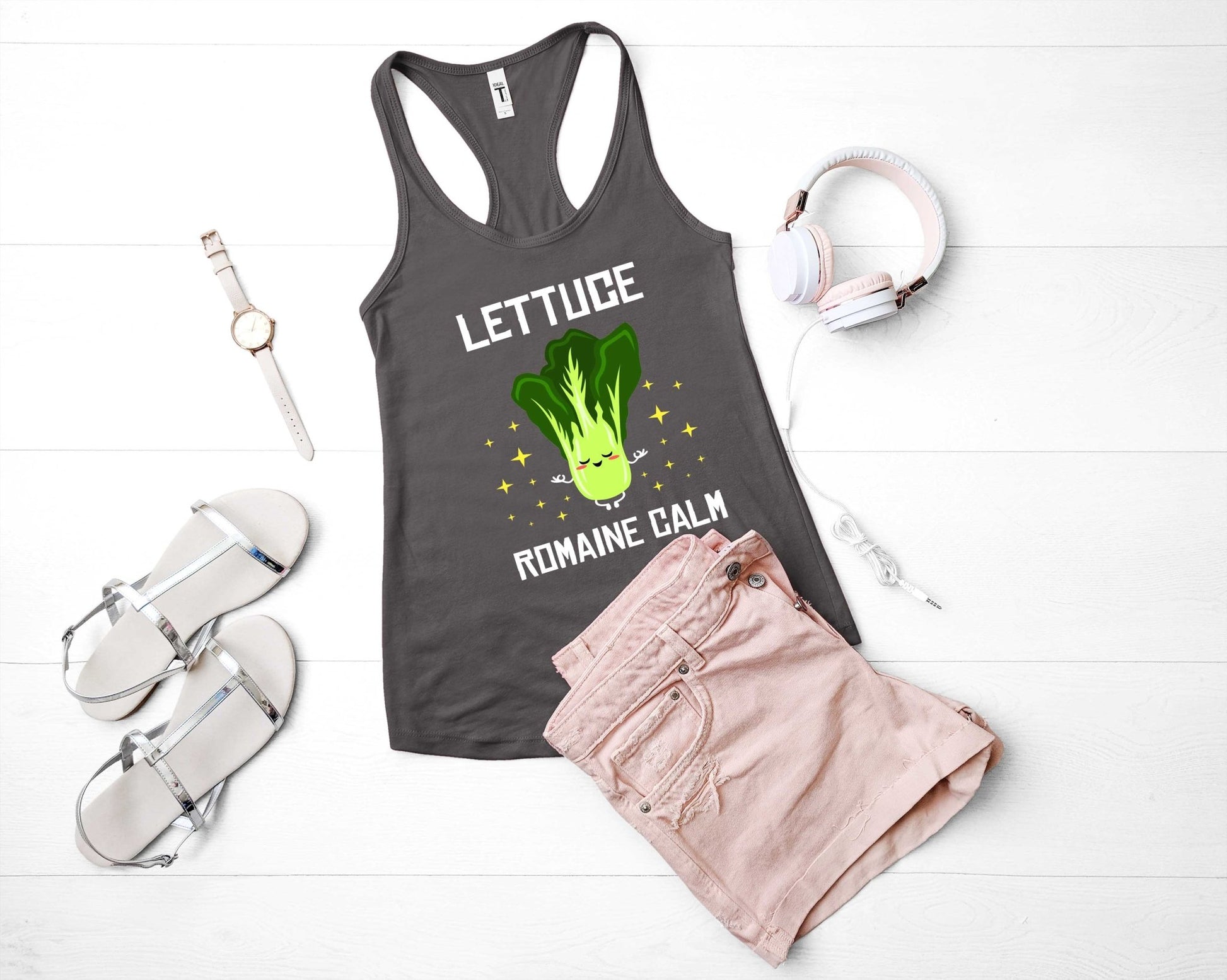 Lettuce Romain Calm Yoga Shirt | Stocking Stuffer for CoWorker - Gone Coastal Creations - Shirts