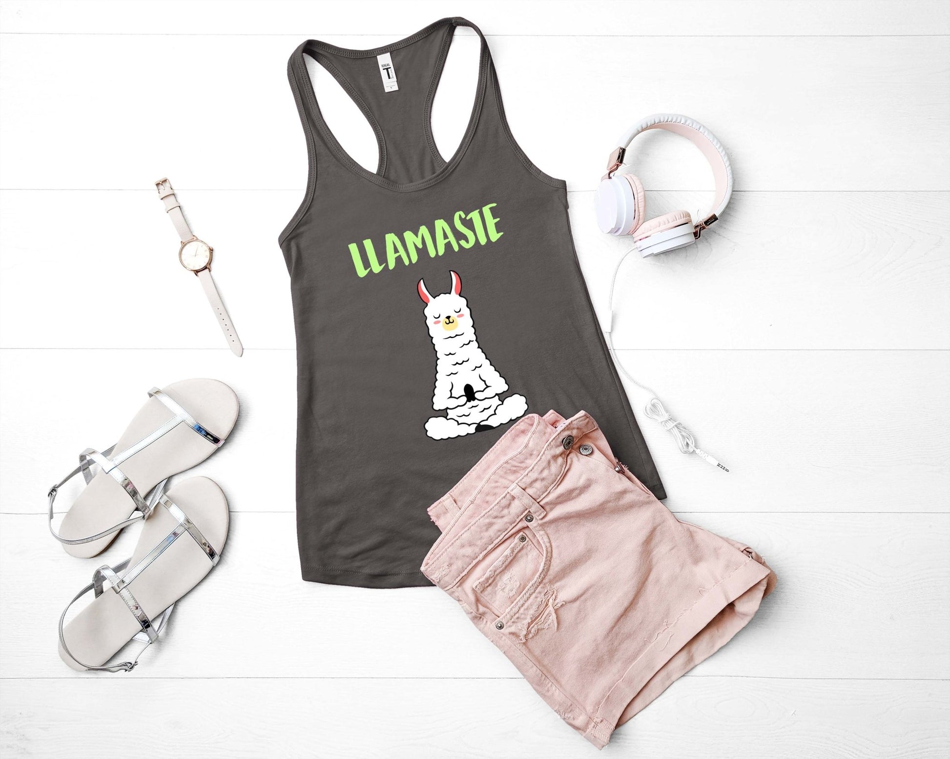 Llamastae Yoga Shirt | Stocking Stuffer for CoWorker - Gone Coastal Creations - Shirts