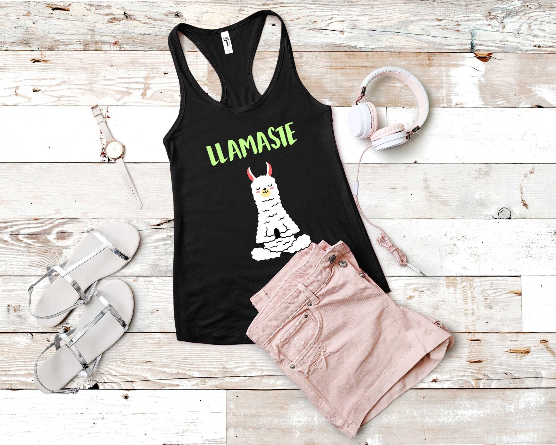 Llamastae Yoga Shirt | Stocking Stuffer for CoWorker - Gone Coastal Creations - Shirts