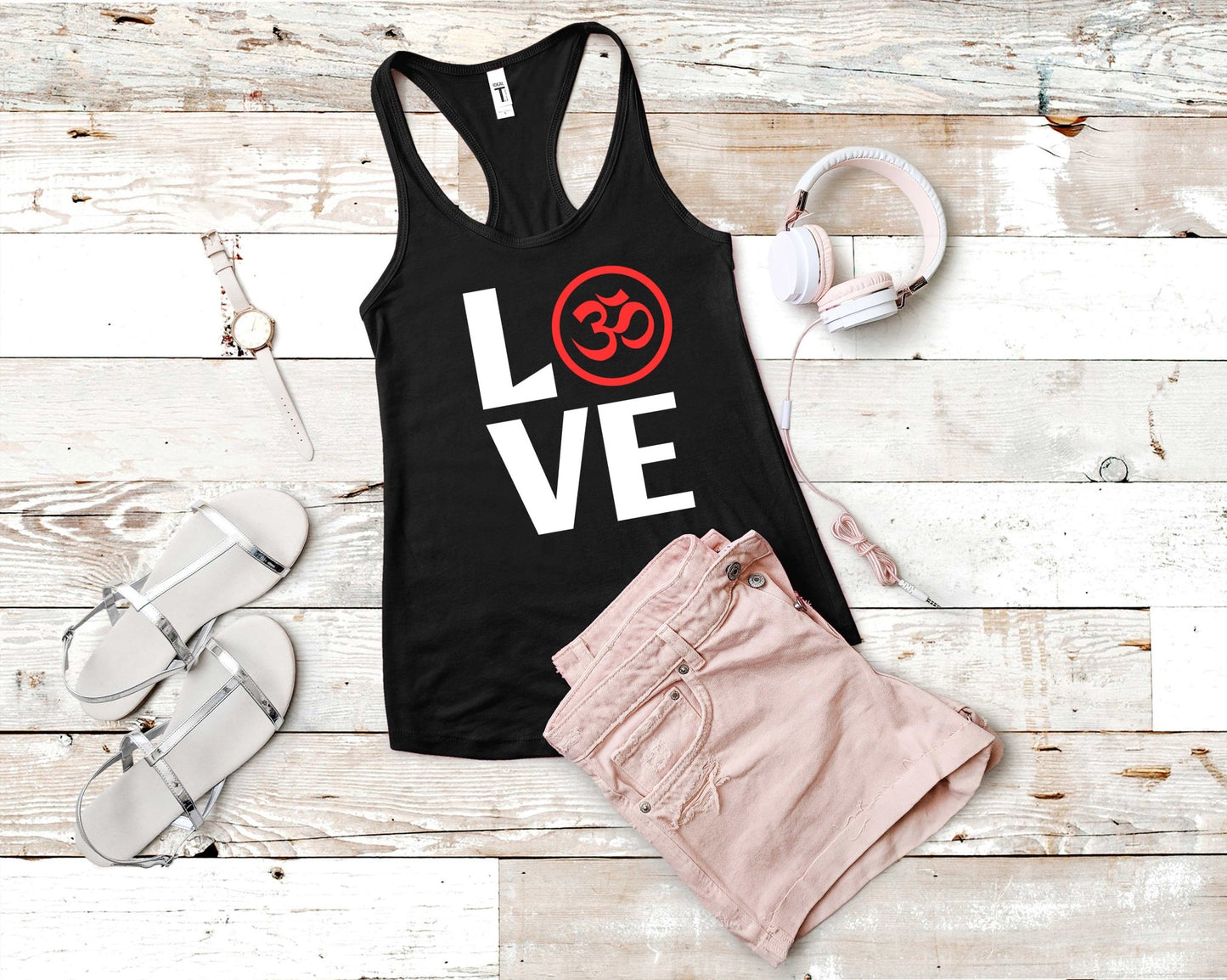 Love Yoga Symbol | Inspirational Yoga Shirt - Gone Coastal Creations - Shirts