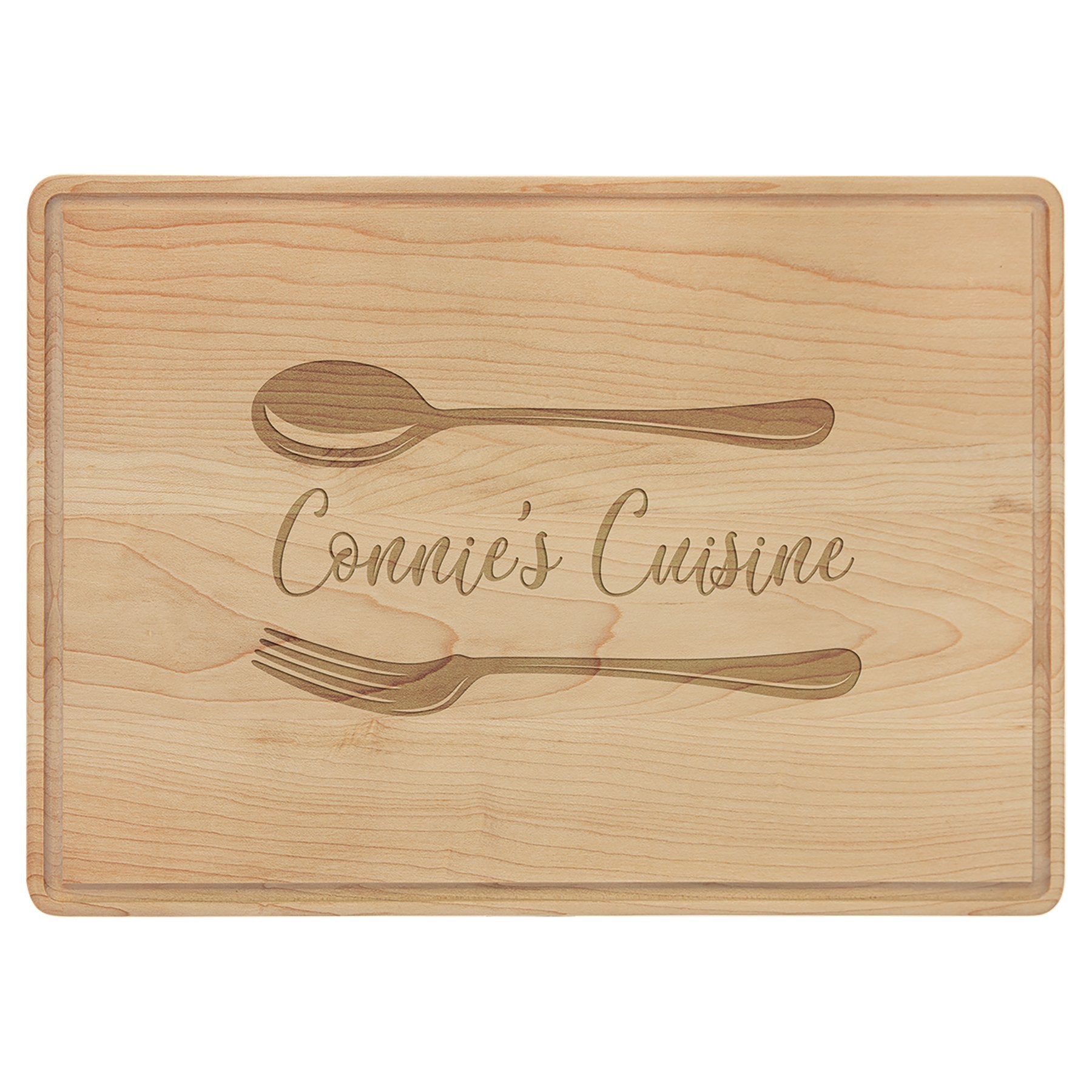 Maple Cutting Board with drip inlay - Ready for Personalized Engraving - Gone Coastal Creations - Engraved Gifts