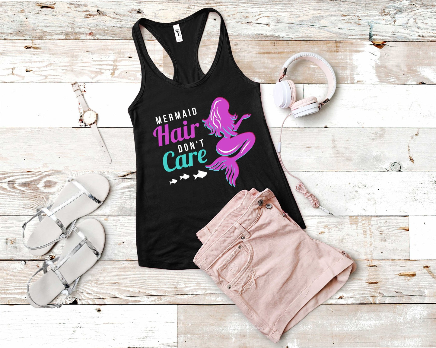 Mermaid Hair Dont Care | Mermaid Lovers Shirt - Gone Coastal Creations - Shirts