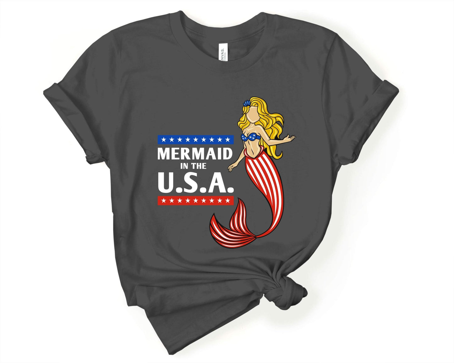 Mermaid in the USA | Mermaid Lovers Shirt - Gone Coastal Creations - Shirts