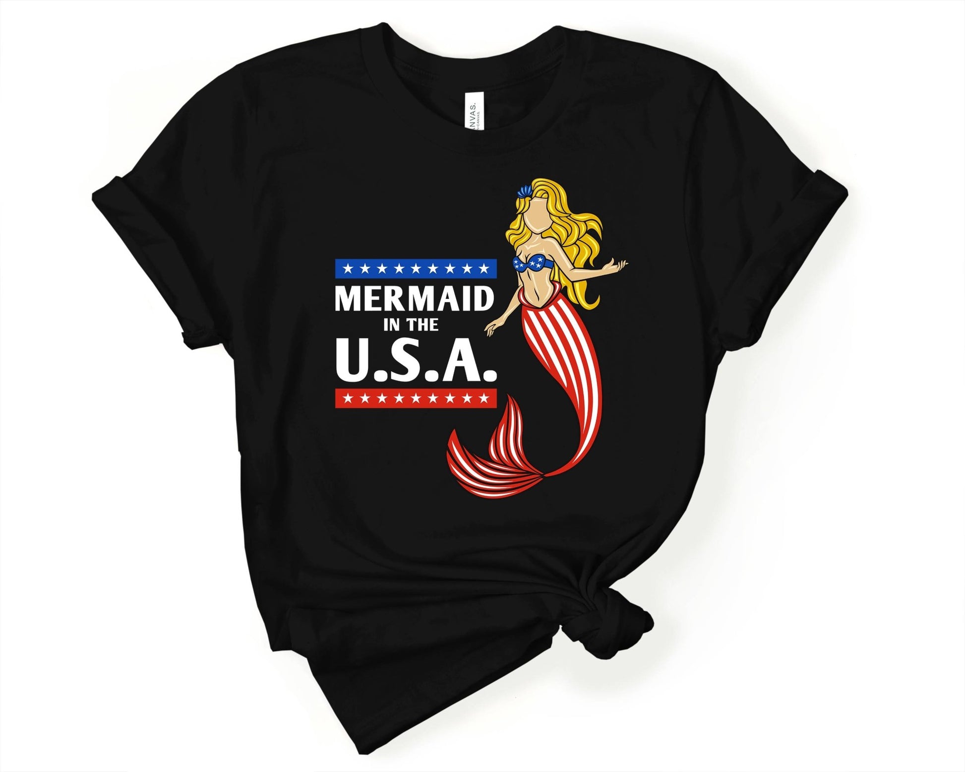 Mermaid in the USA | Mermaid Lovers Shirt - Gone Coastal Creations - Shirts