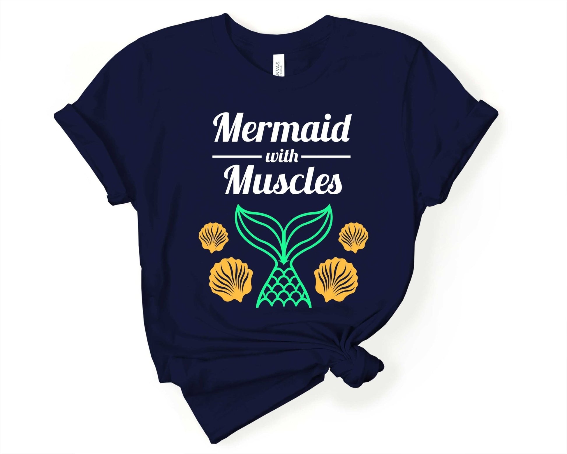 Mermaid with Muscles, Workout Sarcasm - Gone Coastal Creations - Shirts