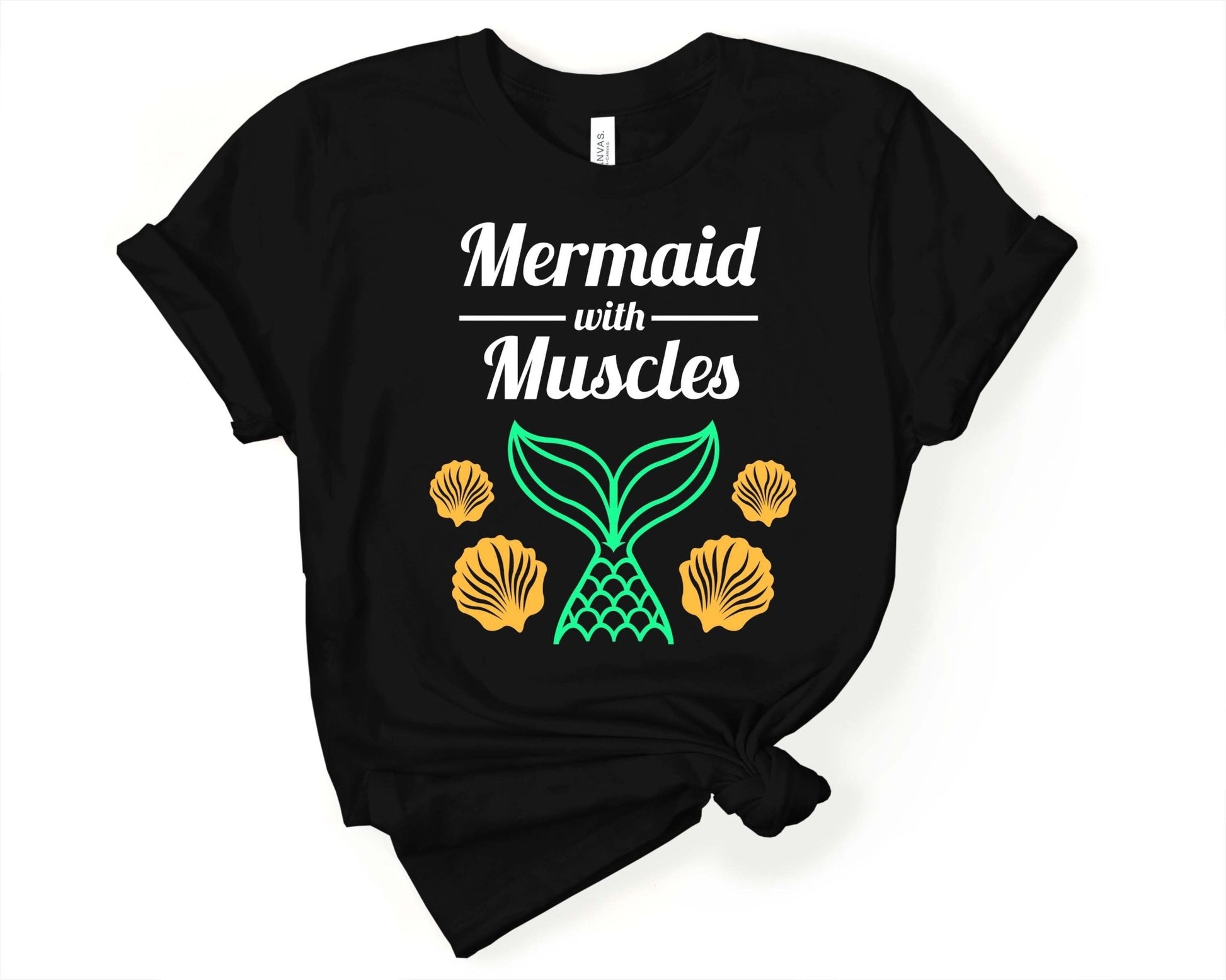 Mermaid with Muscles, Workout Sarcasm - Gone Coastal Creations - Shirts