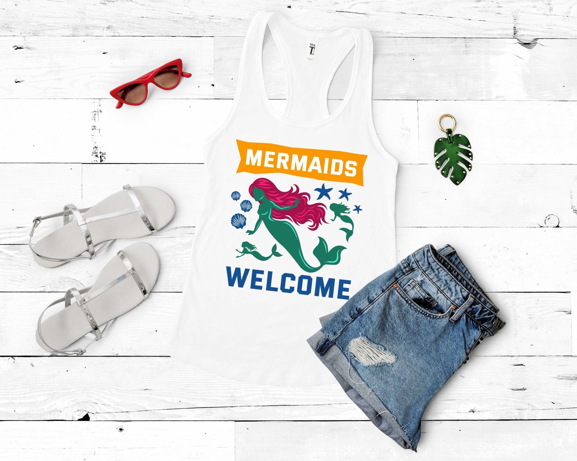 Mermaids Welcome | Mermaid Lovers Shirt - Gone Coastal Creations - Shirts