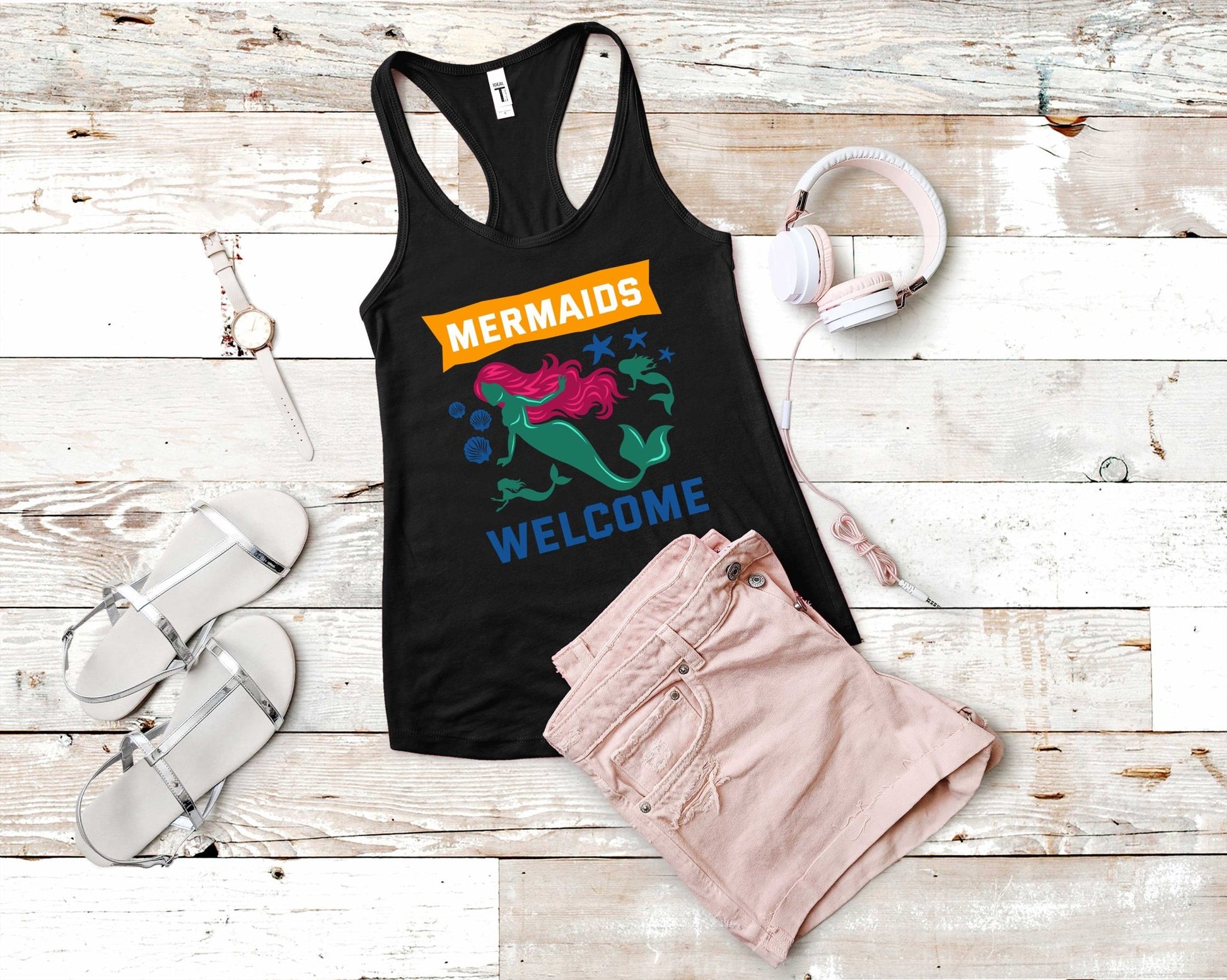 Mermaids Welcome | Mermaid Lovers Shirt - Gone Coastal Creations - Shirts