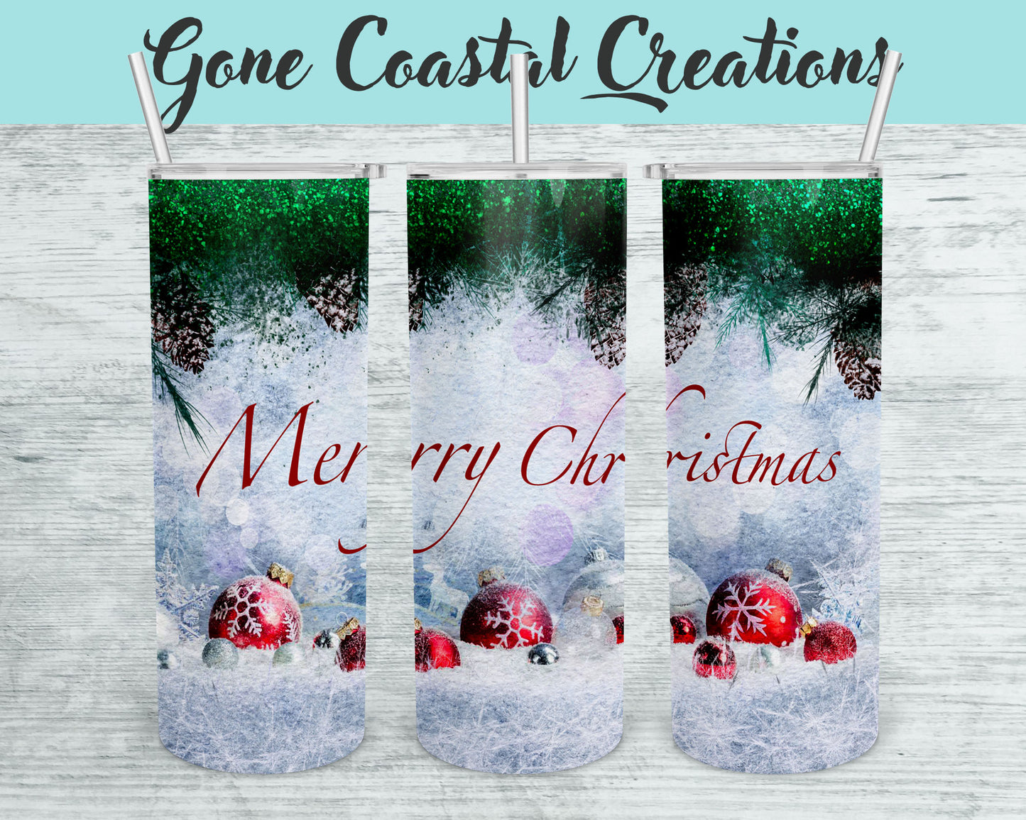 Winter Wonderland and Merry Christmas Themed Tumbler - a unique gift this holiday