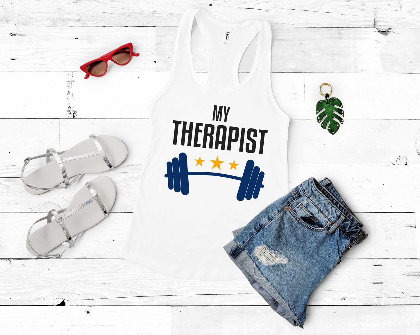 My Therapist is Weights, Workout Humor - Gone Coastal Creations - Shirts