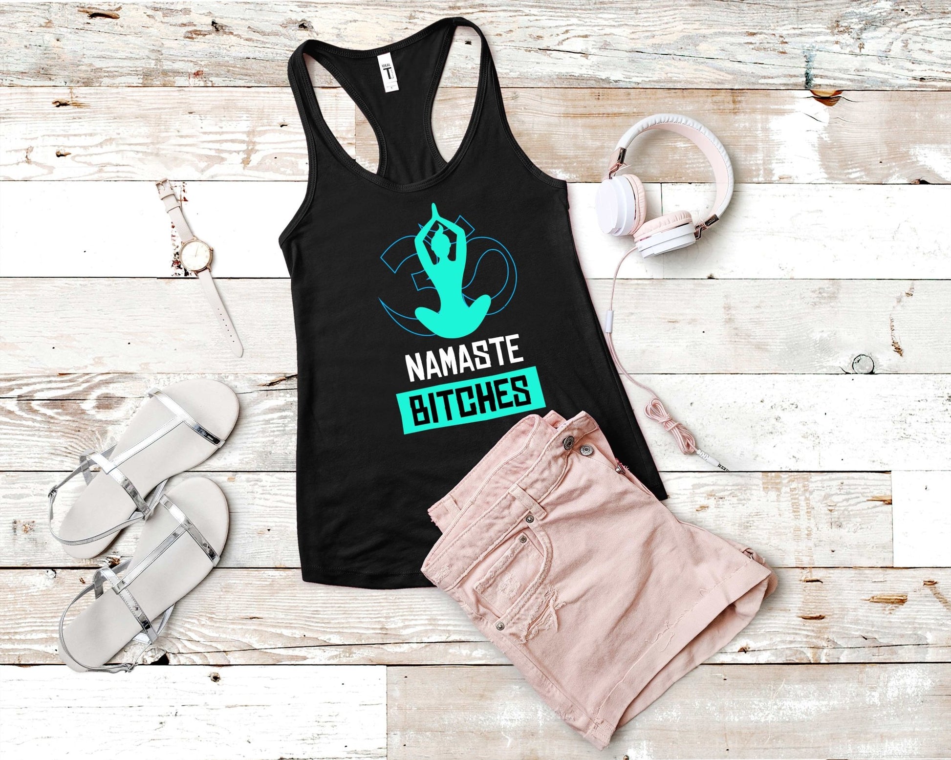 Namaste Bitches, Yoga Tank, Yoga Shirt, Yoga Tank Top, Funny Yoga