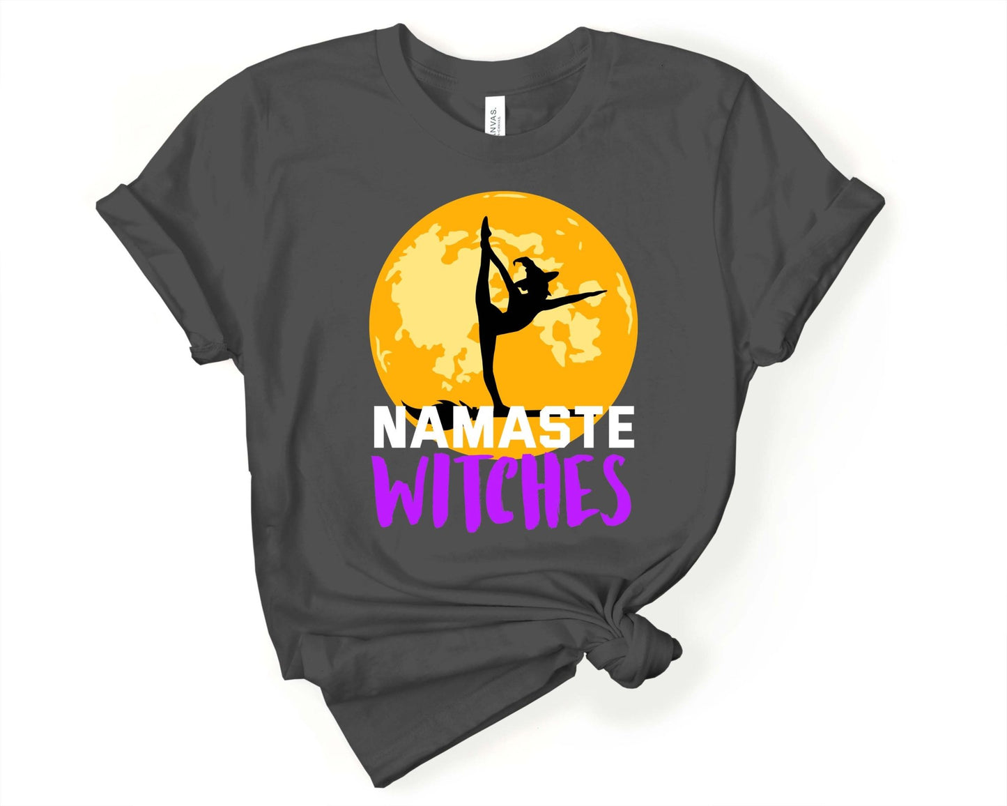 Namaste Witches Yoga Shirt | Funny Halloween Yoga Shirt - Gone Coastal Creations - Shirts