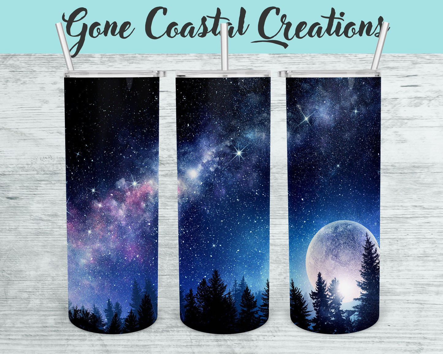 Nighttime Stars Photographic Tumbler - a unique gift this holiday - Gone Coastal Creations - Mugs & Tumblers