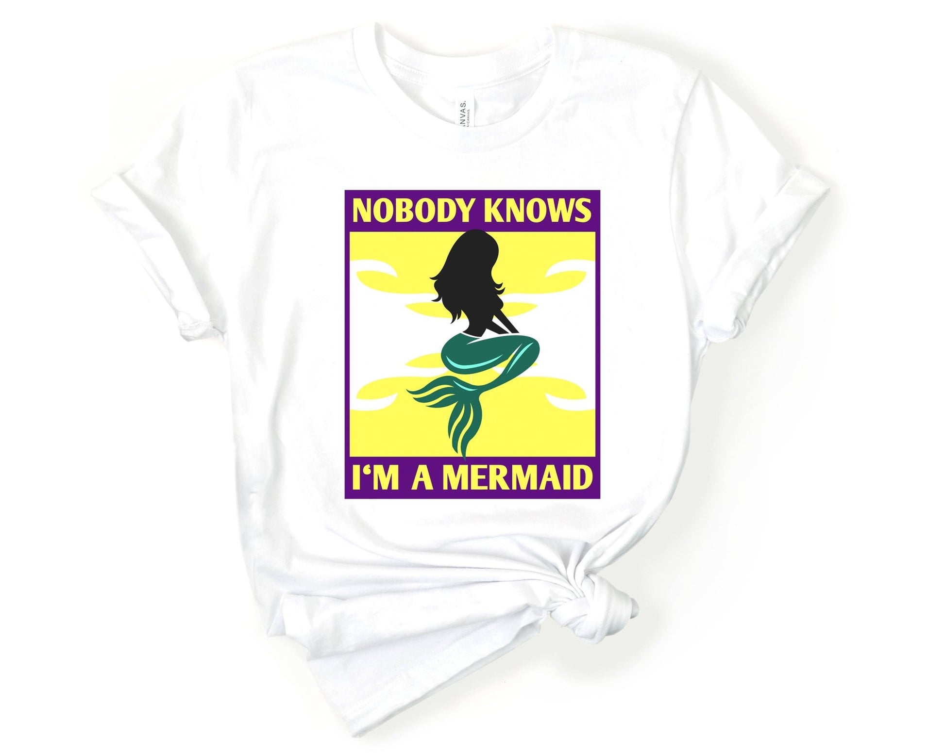 Nobody Knows Im a Mermaid | Mermaid Lovers Shirt - Gone Coastal Creations - Shirts