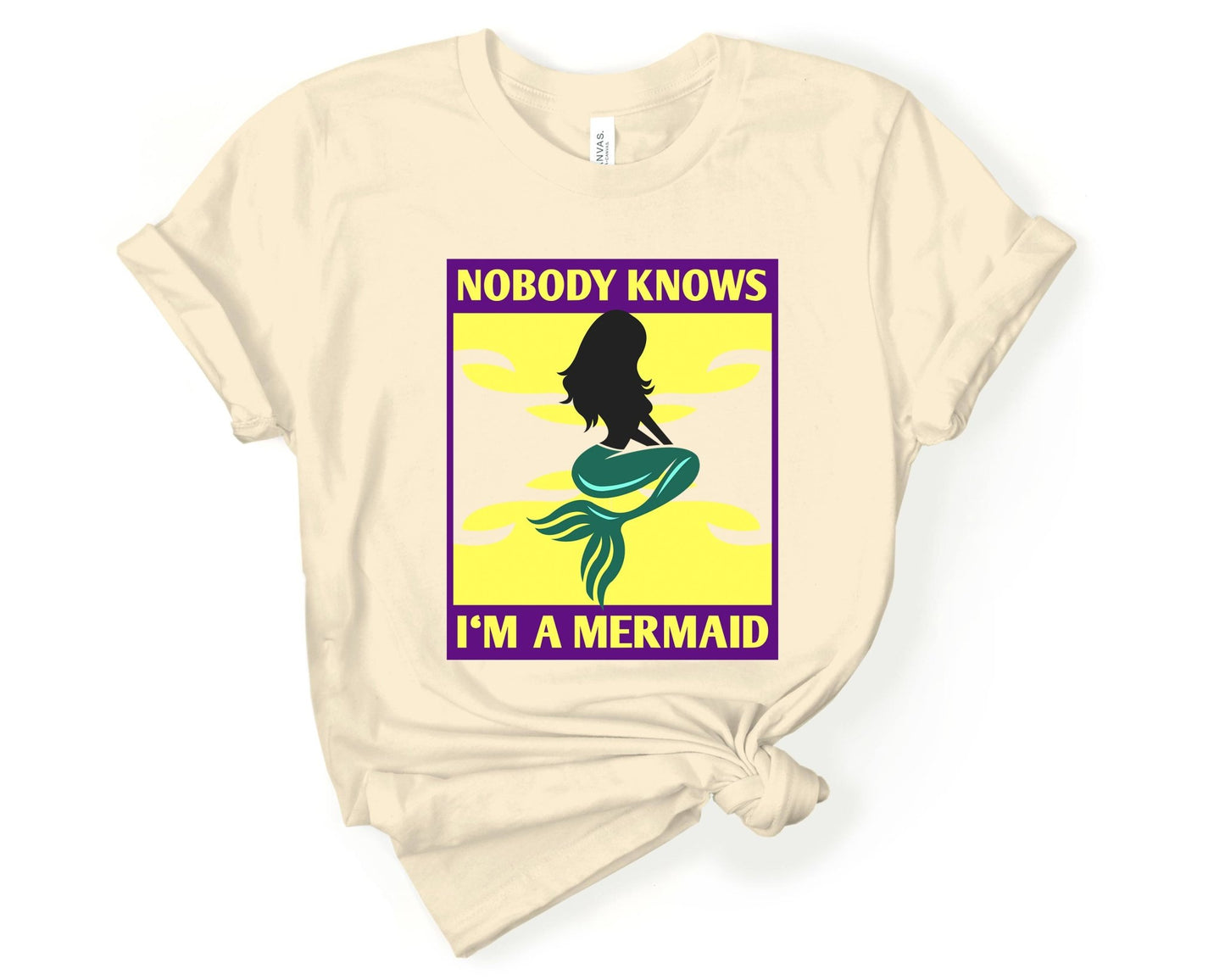 Nobody Knows Im a Mermaid | Mermaid Lovers Shirt - Gone Coastal Creations - Shirts