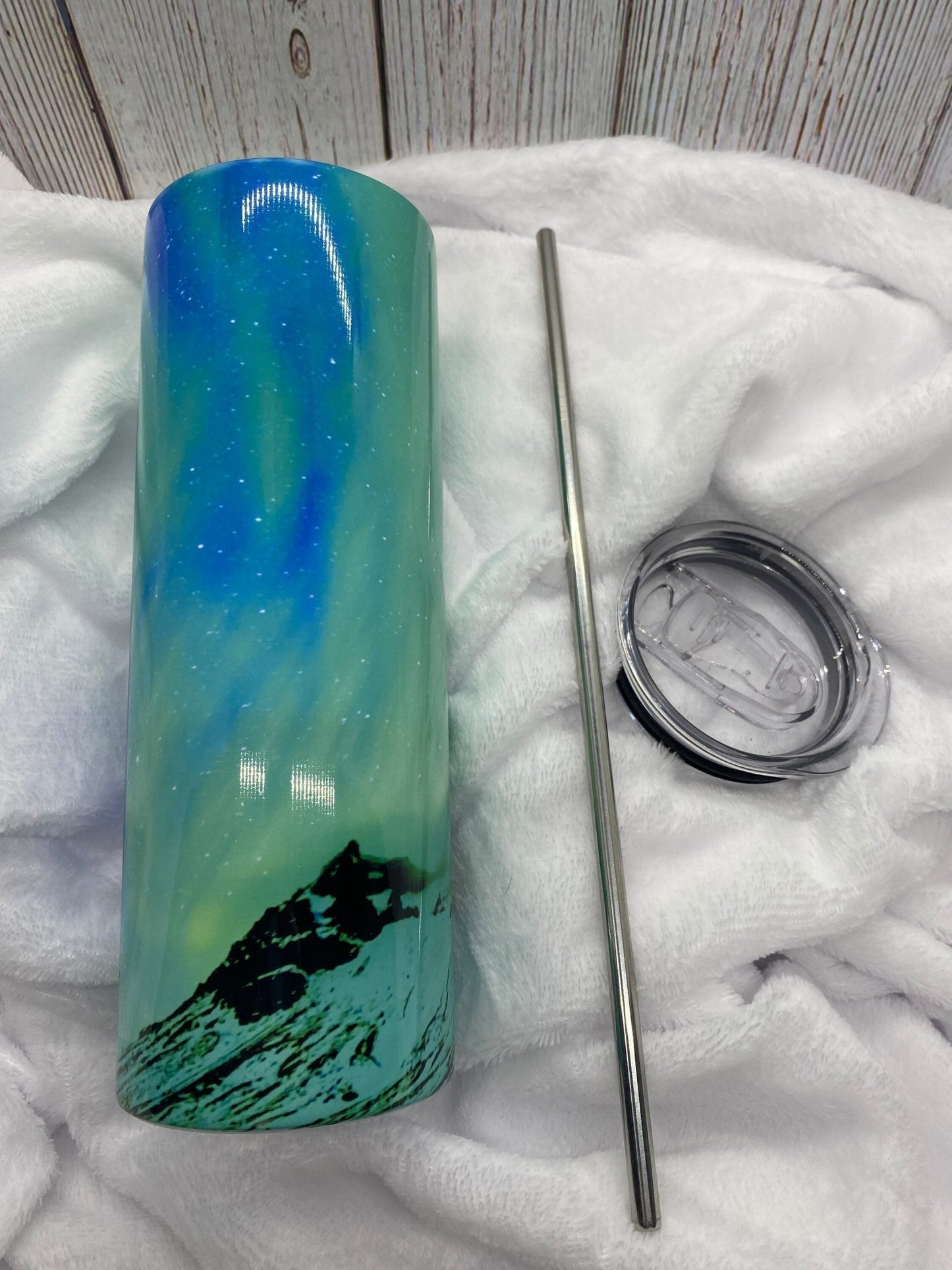 Northern Lights Custom Permanent Ink Tumbler - Gone Coastal Creations - Mugs & Tumblers