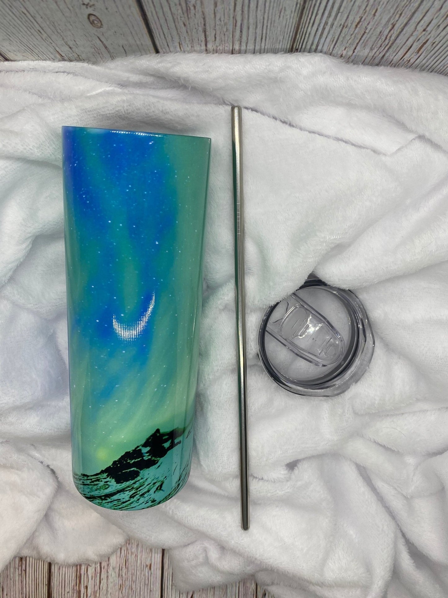 Northern Lights Custom Permanent Ink Tumbler - Gone Coastal Creations - Mugs & Tumblers