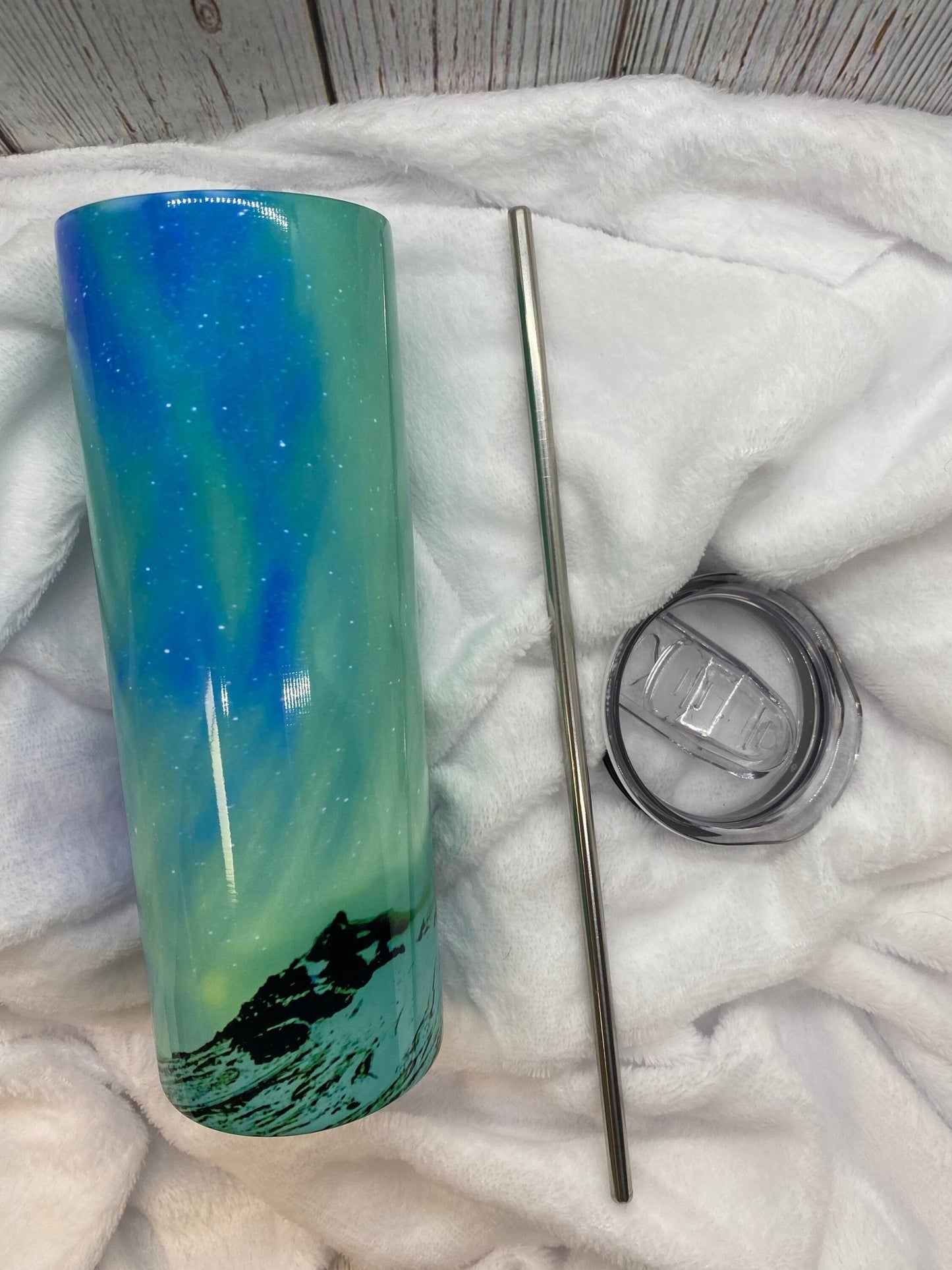 Northern Lights Custom Permanent Ink Tumbler - Gone Coastal Creations - Mugs & Tumblers