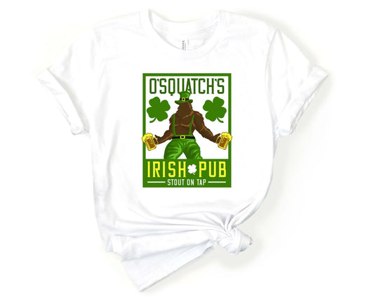 O'Squatch's Irish Pub Bigfoot T-Shirt - Gone Coastal Creations - Shirts
