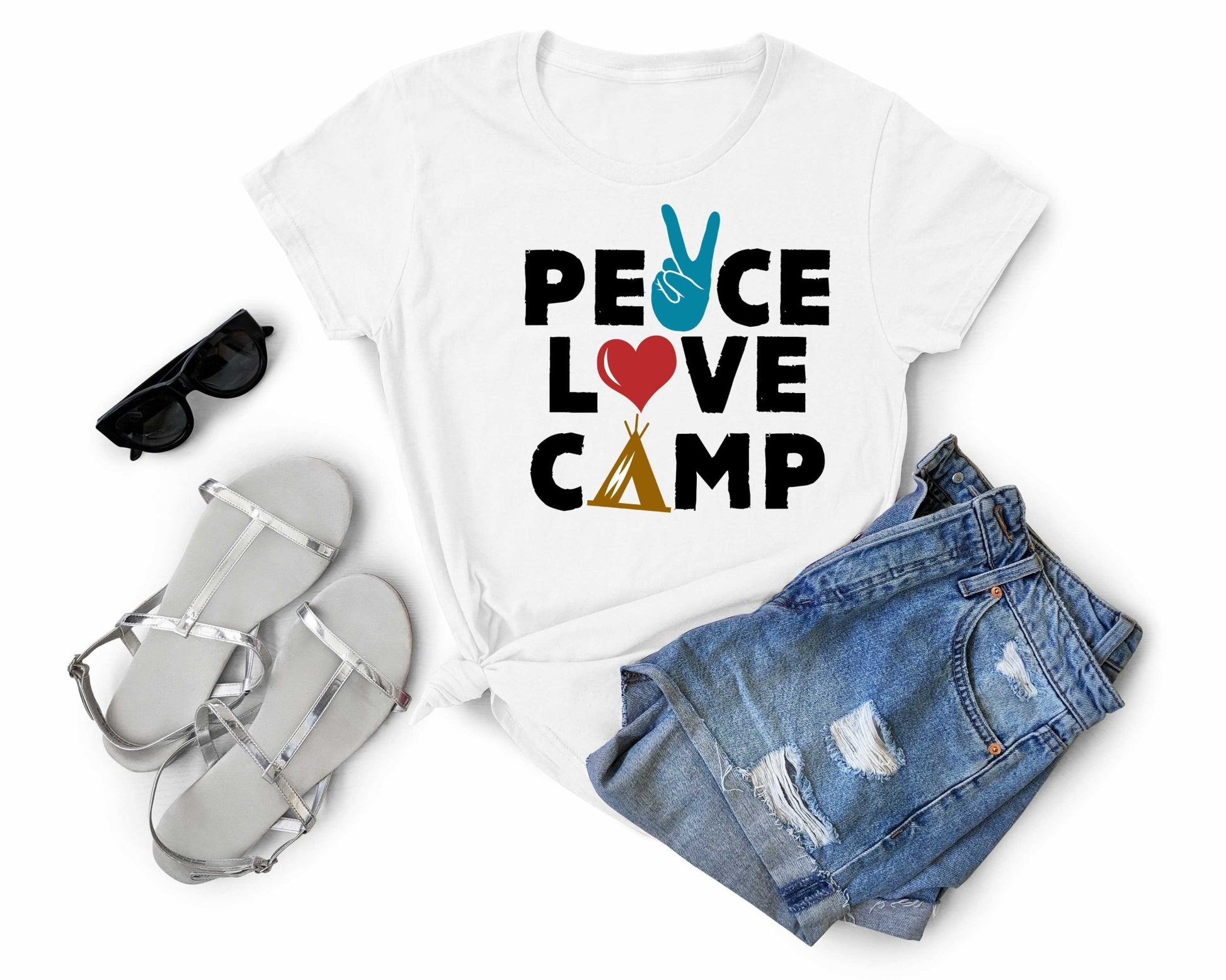 Peace Love Camp | Funny Camping Shirts for the Outdoor Adventurer - Gone Coastal Creations - shirts