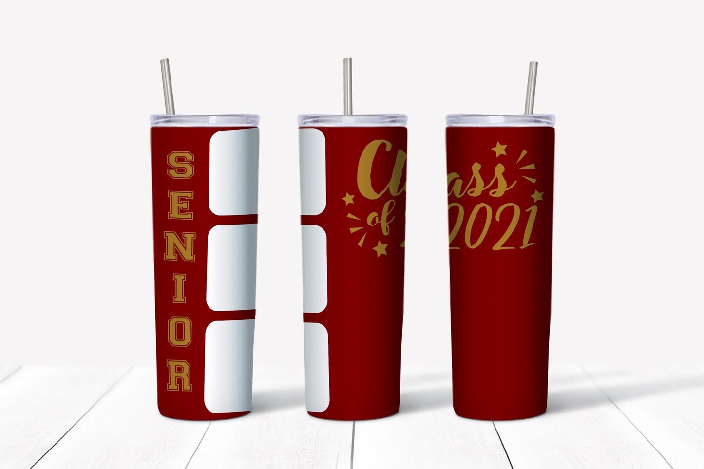 Personalized senior class portrait tumbler - Gone Coastal Creations - Mugs & Tumblers